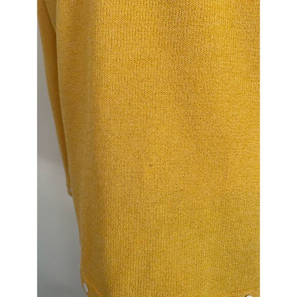 J.S.S knit wear jacket 2 pcs suit Sm yellow black cream button detail classic - Picture 9 of 16